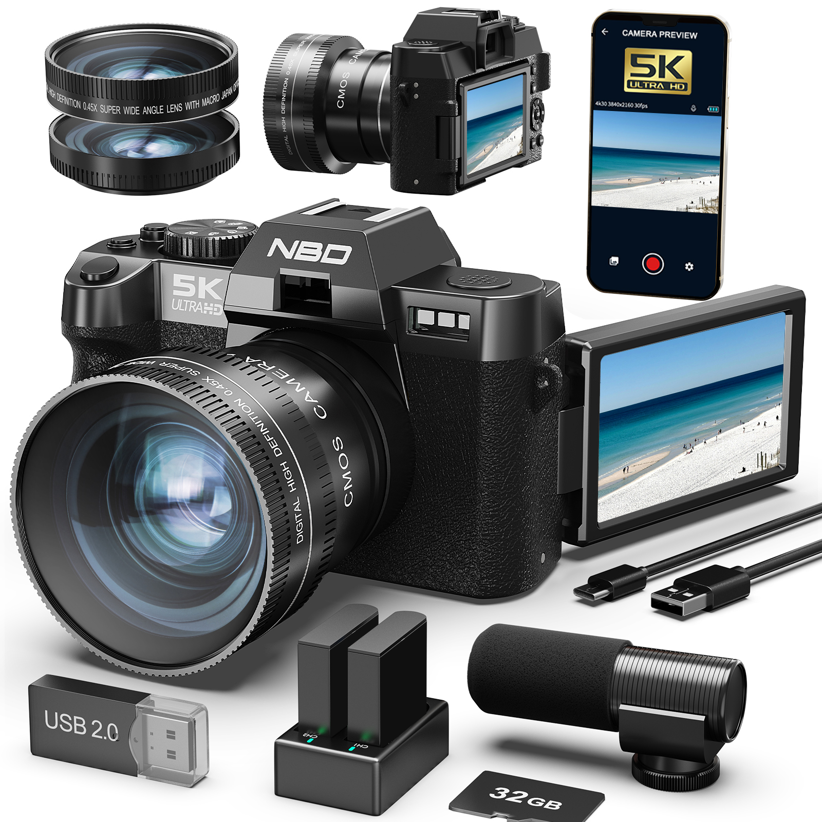 NBD Digital Cameras 5K&48MP Ph - Korean Lifestyle & Kids Boutique recensie en prijs