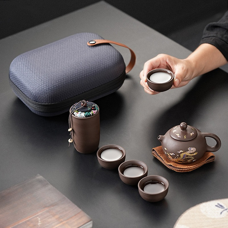 Purple Clay Travel Tea Set wit - Korean Tea Set recensie en prijs