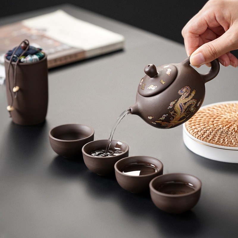 Purple Clay Travel Tea Set wit - Korean Tea Set recensie en prijs