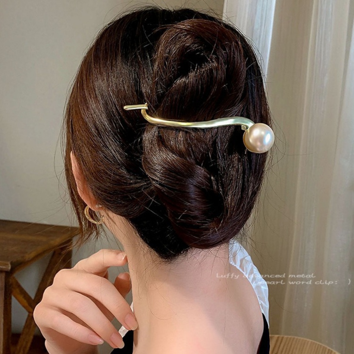 Elegant Glitter Pearl Hair Cli - Korean Lifestyle & Kids Boutique recensie en prijs