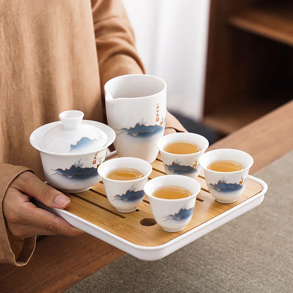 Ceramic Chinese Kung Fu Tea Se - Korean Tea Set recensie en prijs