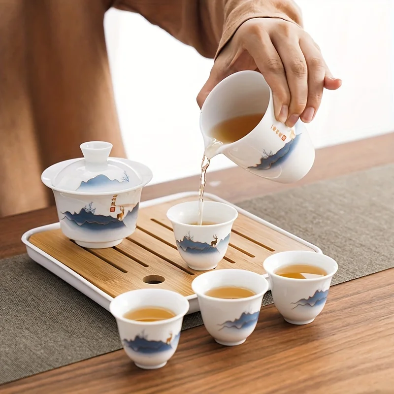 Ceramic Chinese Kung Fu Tea Se - Korean Tea Set recensie en prijs