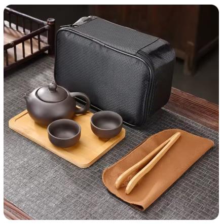 Purple Clay Travel Tea Set Out - Korean Tea Set recensie en prijs
