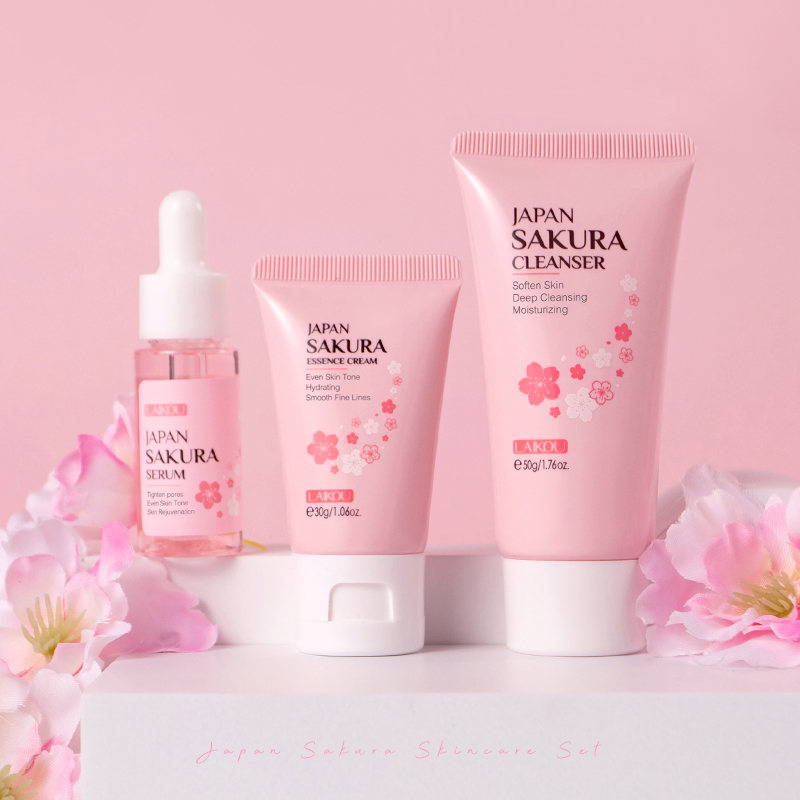 LAIKOU Japan Sakura Skincare S - Korean Skincare Routine recensie en prijs