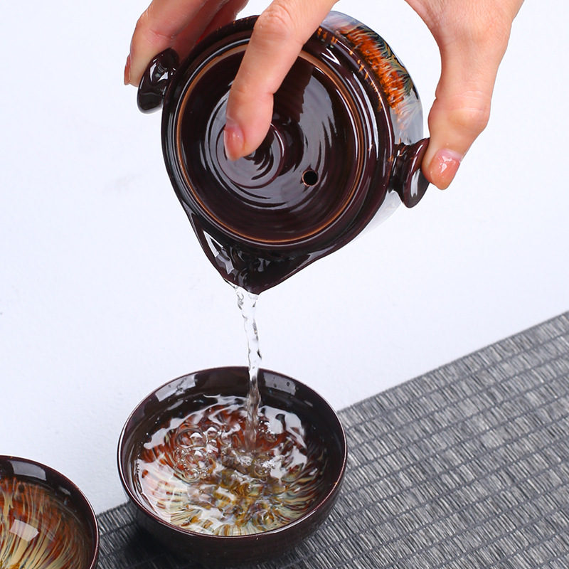 Portable ceramic teapot gaiwan - Korean Tea Set recensie en prijs