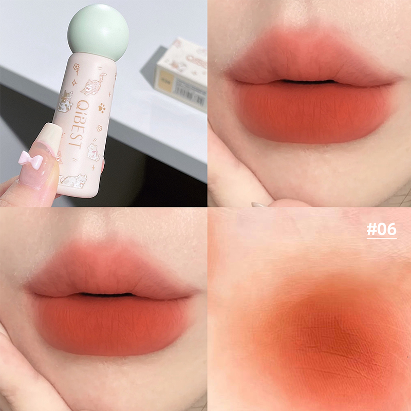QIBEST Nude Matte Lip Mud Wate - Lip Tint Korean recensie en prijs