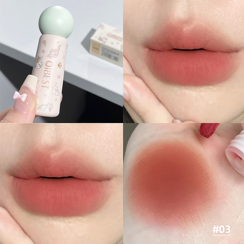 QIBEST Nude Matte Lip Mud Wate - Lip Tint Korean recensie en prijs