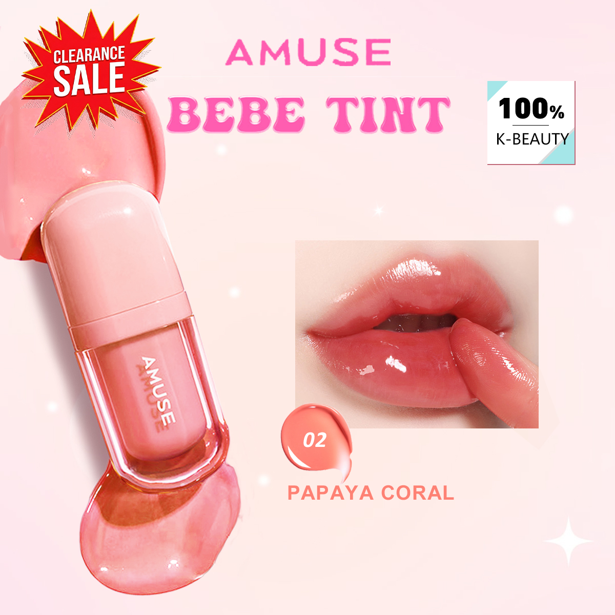 [ClearanceSale] AMUSE BEBE TIN - Lip Tint Korean recensie en prijs