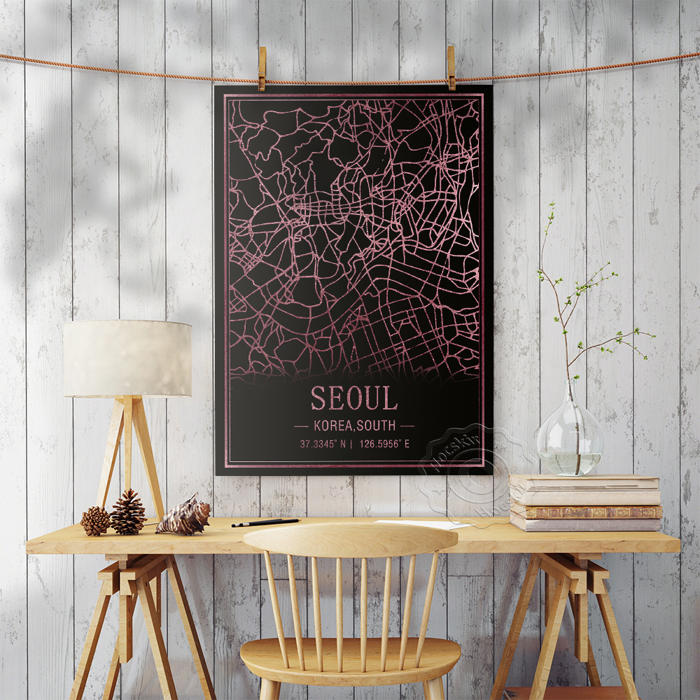 Seoul Korea South Map Art Post - South Korea Lifestyle recensie en prijs