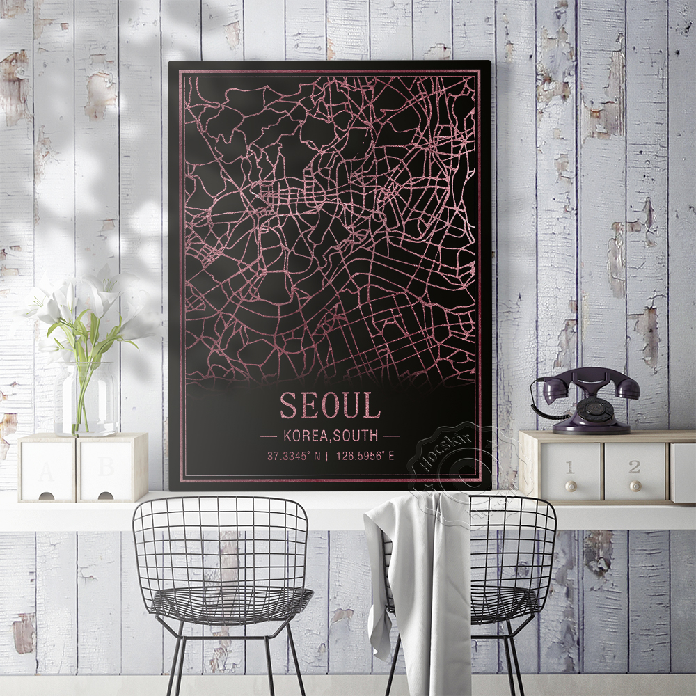 Seoul Korea South Map Art Post - South Korea Lifestyle recensie en prijs
