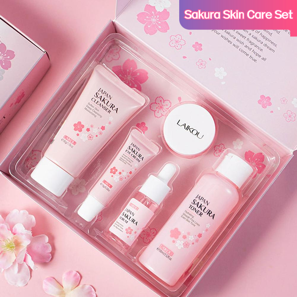5/3pcs/Set Sakura Skin Care Se - Korean Skincare Routine recensie en prijs