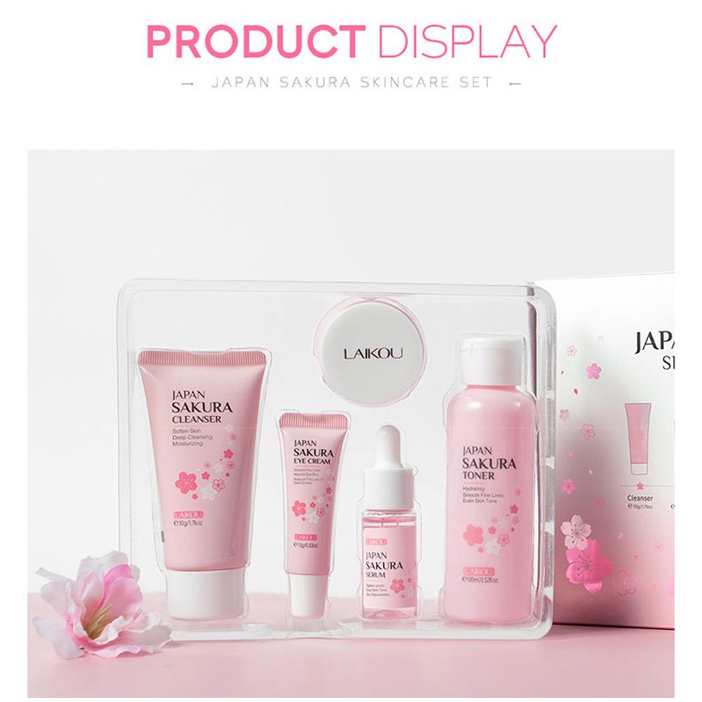 5/3pcs/Set Sakura Skin Care Se - Korean Skincare Routine recensie en prijs