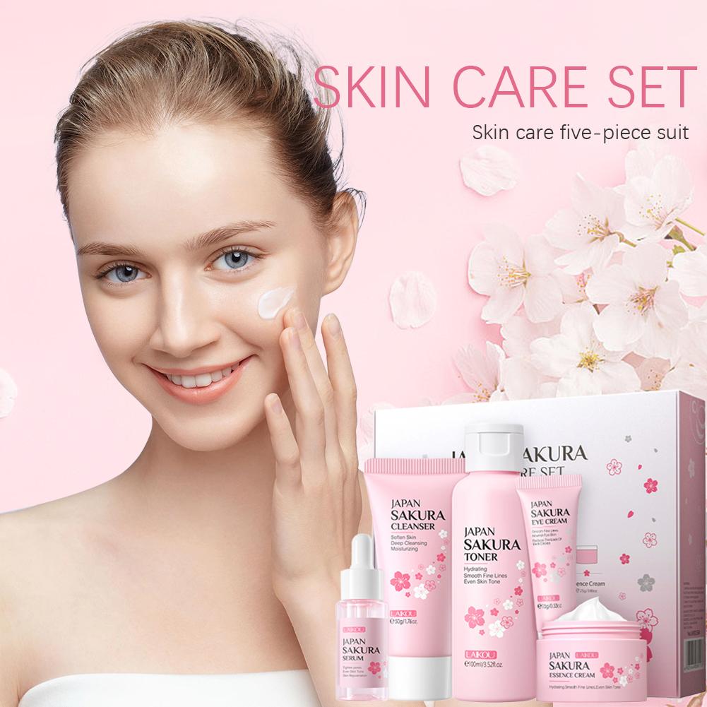 5/3pcs/Set Sakura Skin Care Se - Korean Skincare Routine recensie en prijs