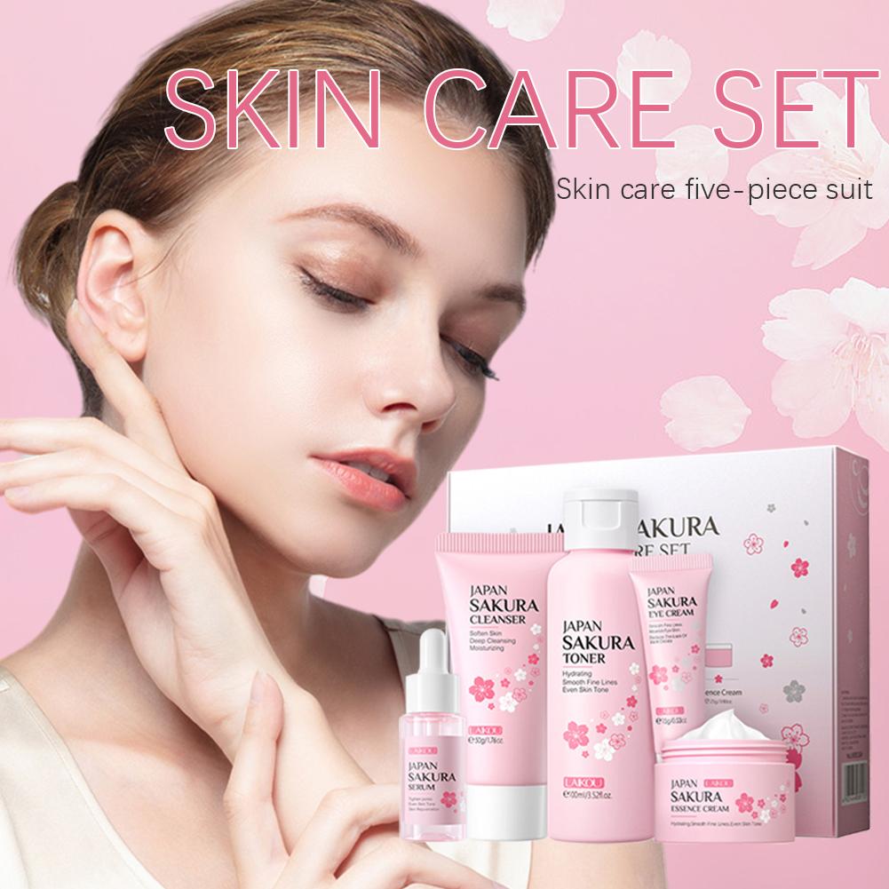 5/3pcs/Set Sakura Skin Care Se - Korean Skincare Routine recensie en prijs
