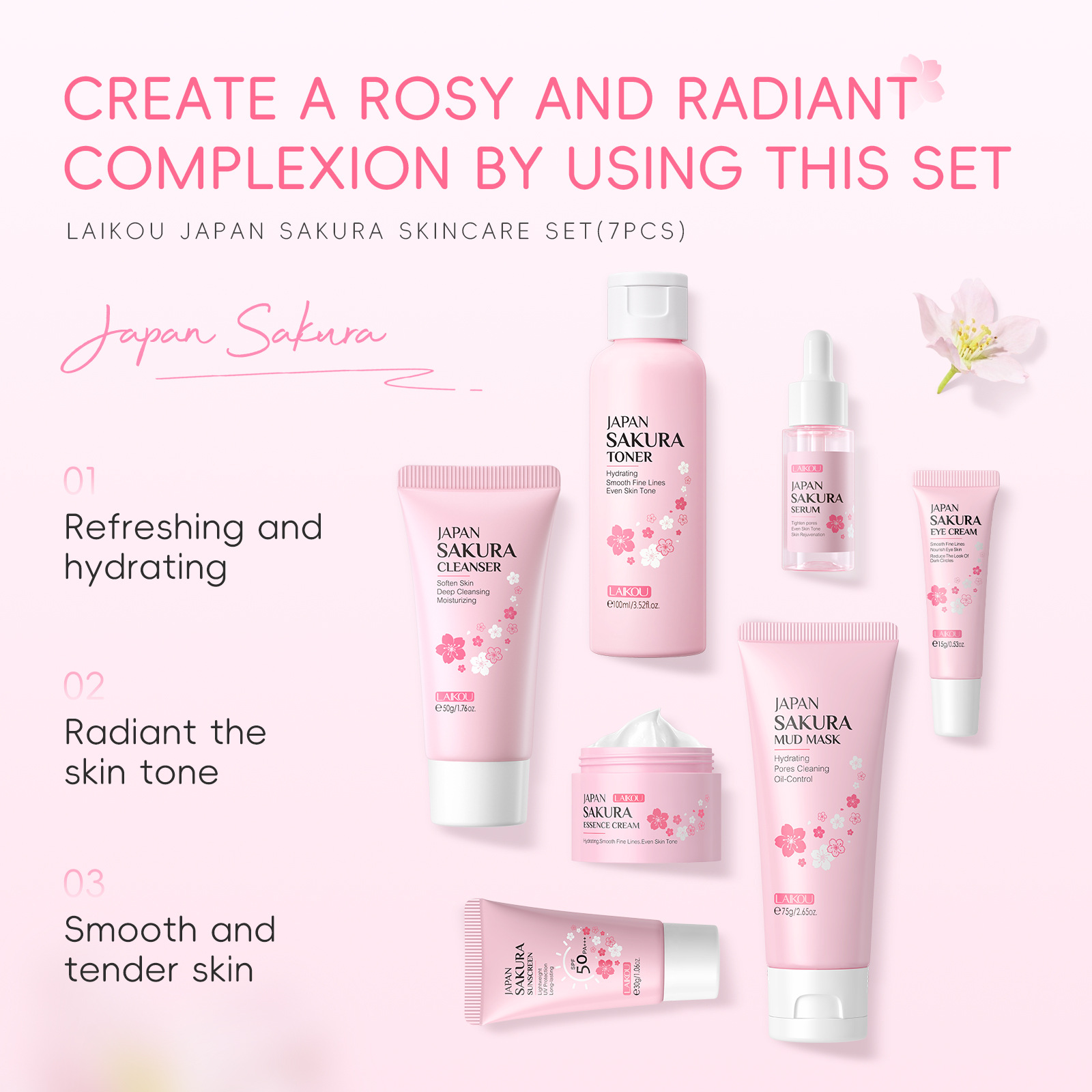 Korean Sakura Skincare Set Hyd - Korean Skincare Routine recensie en prijs