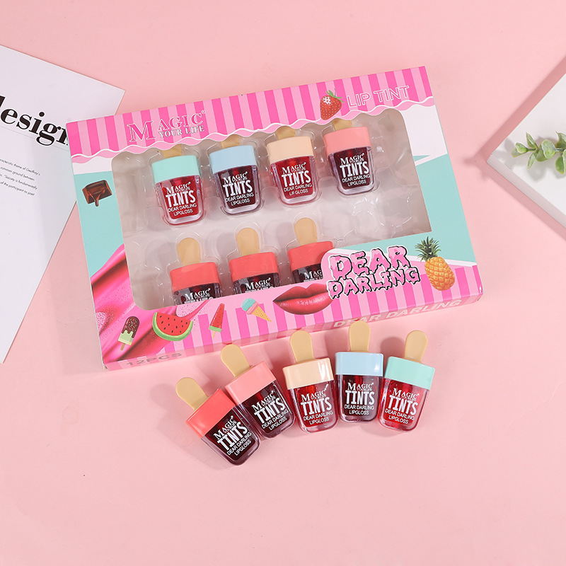 12Pcs Korea Fruit Lip Tint Ice - Lip Tint Korean recensie en prijs