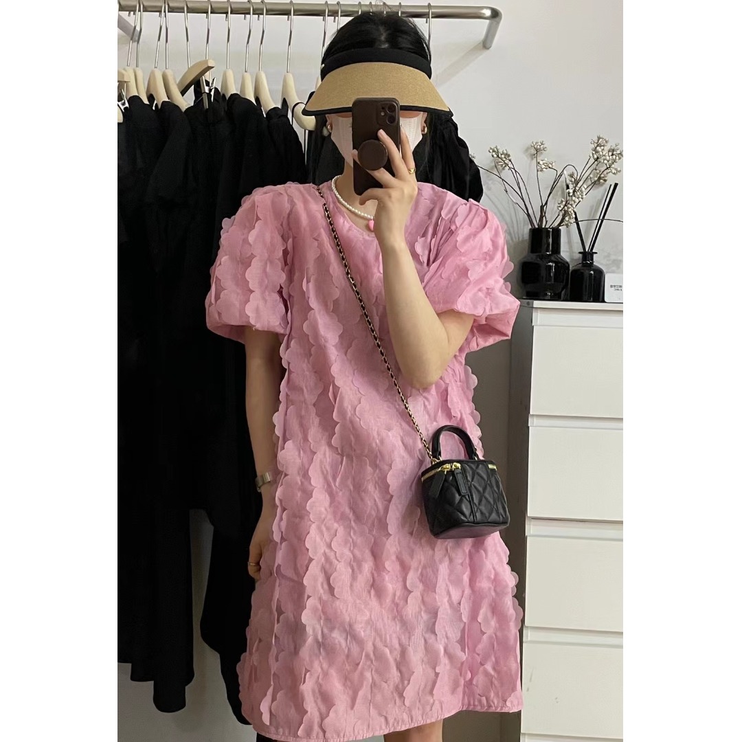 Floral Bubble Sleeve Dress Kor - Korean Lifestyle & Kids Boutique recensie en prijs