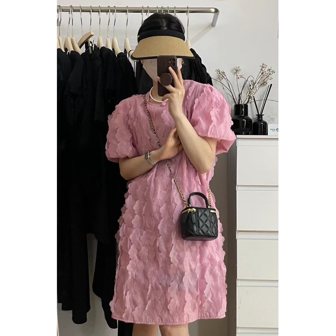 Floral Bubble Sleeve Dress Kor - Korean Lifestyle & Kids Boutique recensie en prijs