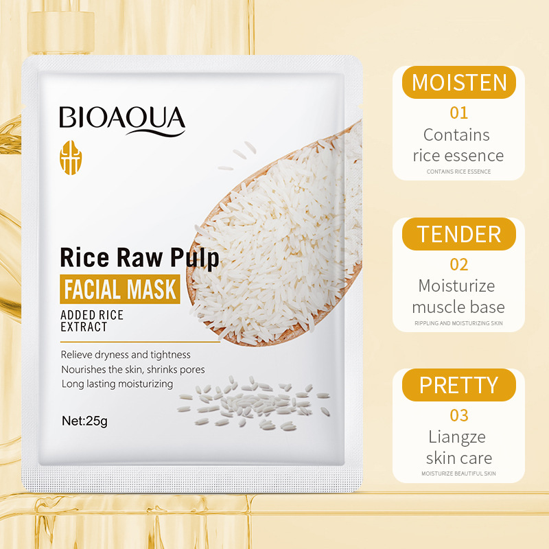 1/5/10/20pcs Rice Raw Pulp Fac - Korean Skincare Routine recensie en prijs