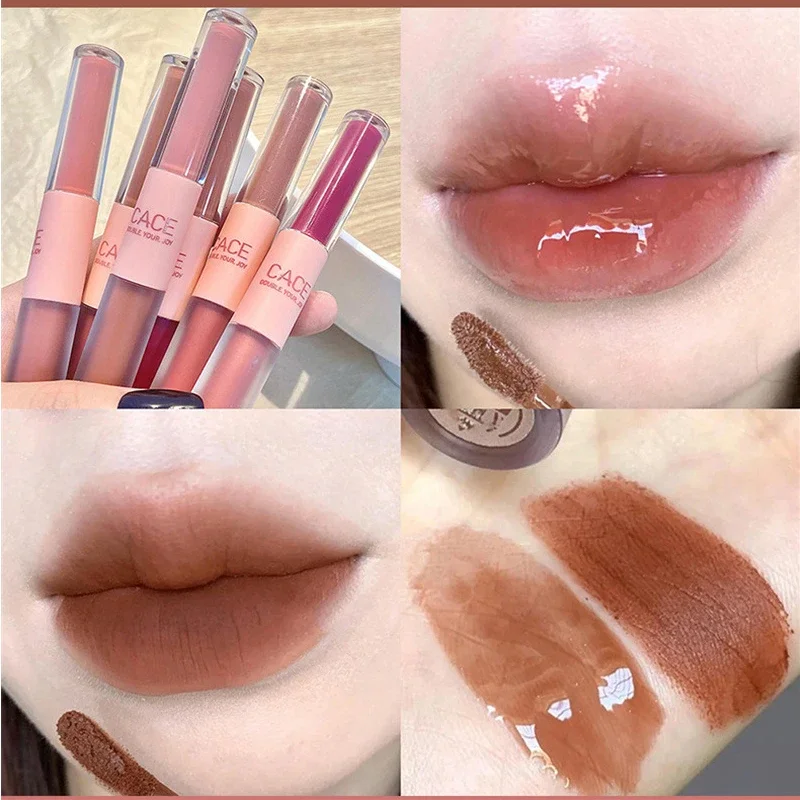Double Head Lip Gloss Matte Ve - Lip Tint Korean recensie en prijs